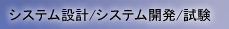 システム設計／システム開発／試験